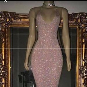 Sparkly Pink Prom Dress
